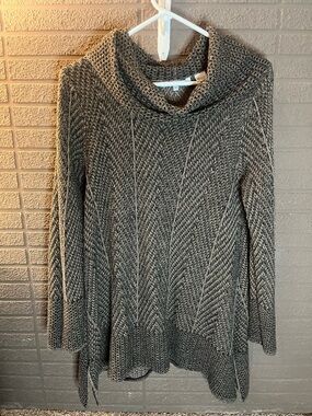 eight eight eight Marled Charcoal Cowl Neck Sweater